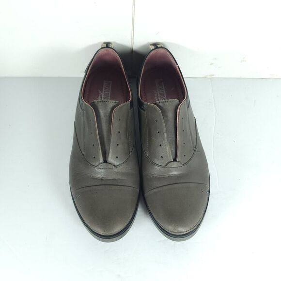 PIKOLINOS Women's Pyrgos US8,5 EU39 Gray Leather Laceless Slip-On Flat Oxford - Picture 4 of 16